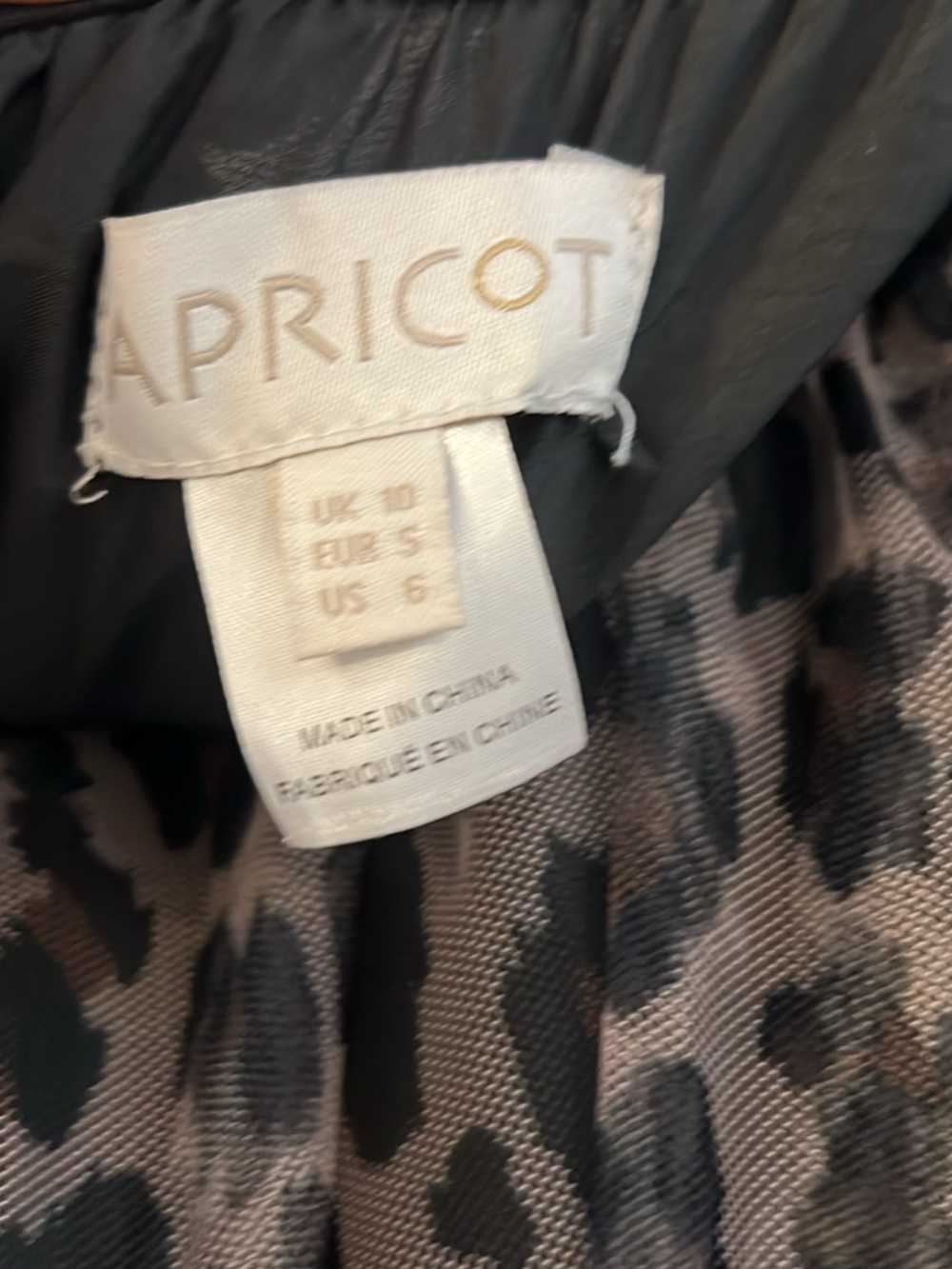 APRICOT Black and Tan Leopard A-Line Tulle Skirt - Picture 2 of 2